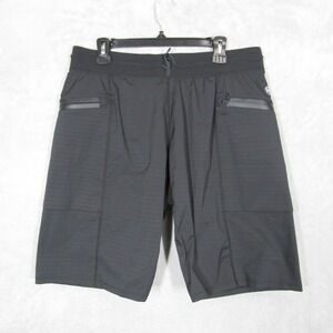 Reigning Champ Mens XL Black Bonded Zip Athletic Training Shorts Made in Canada